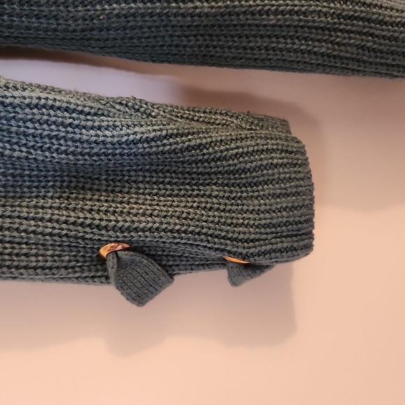 Reversible Turquise Knit Sweater Corset Ties - Picture 3 of 3